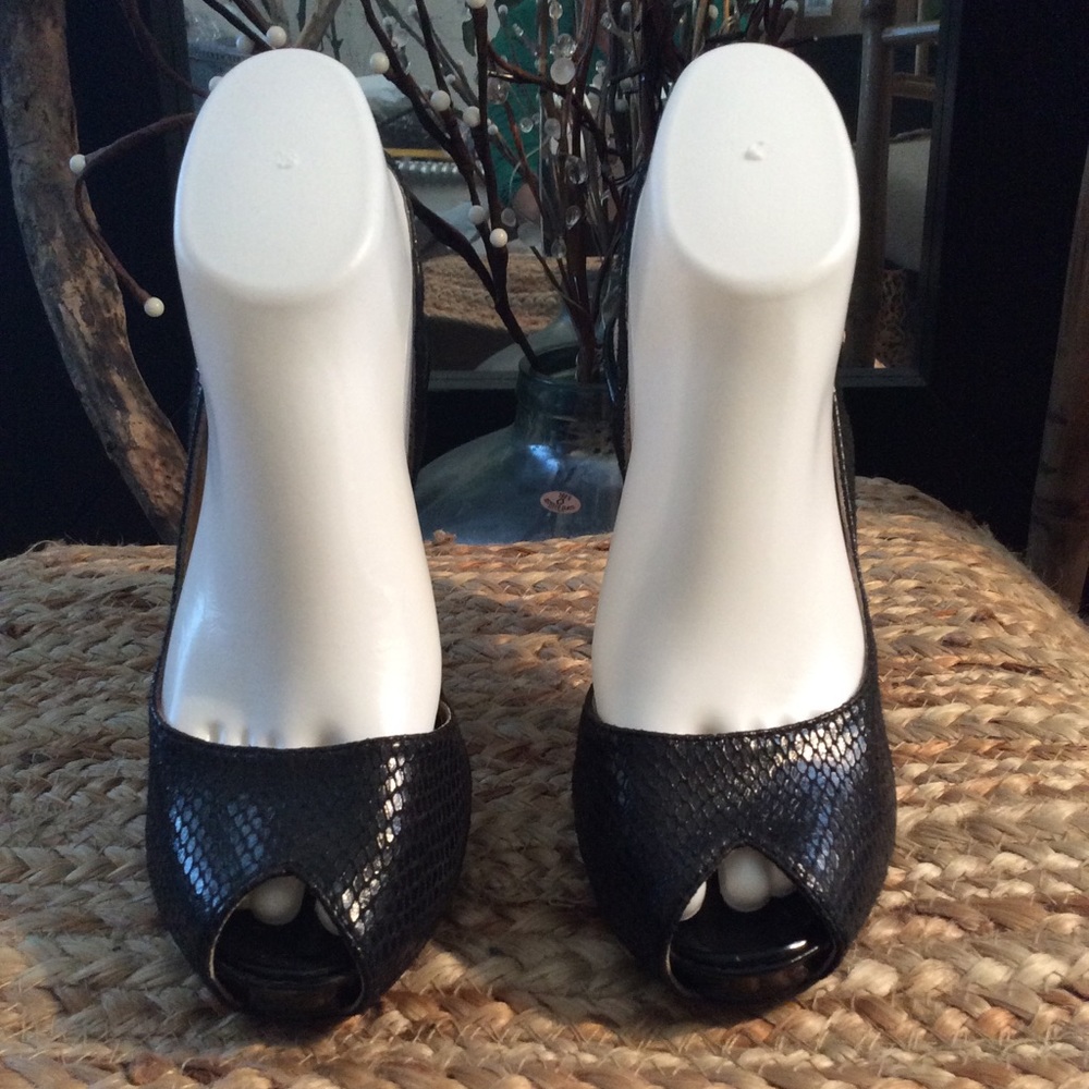 Black Sling Back Heels